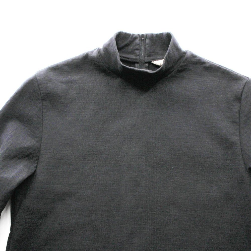 GOLDEN GOOSE Black Mock Neck Sweatshirt Back Zip Watch Cutout Top SZ XS Italy - Picture 6 of 16